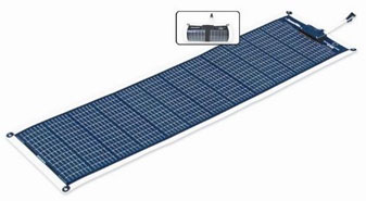 Solar Power: Flexible Solar Panel  10 W 12V System  (11.5 "x38")